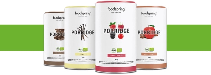 foodspring protein porridge nährwerte haferflocken